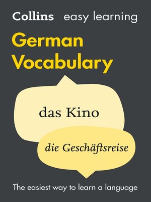 cover image of Easy Learning German Vocabulary